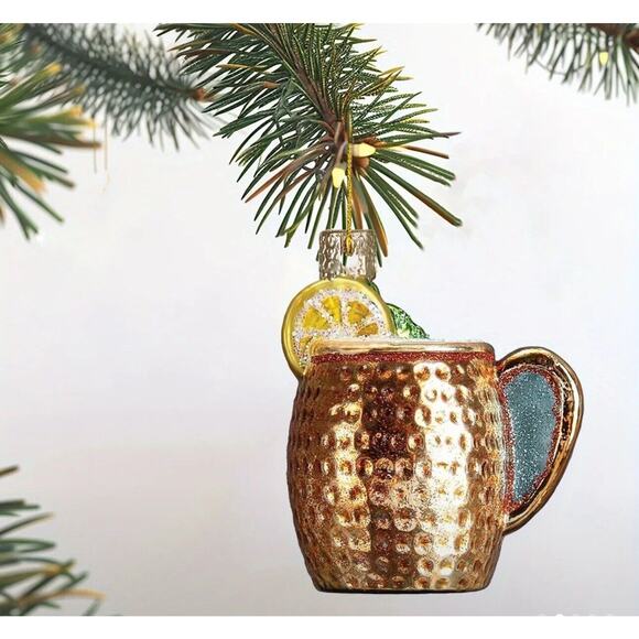 Old World Christmas Style Flat Moscow Mule Christmas Ornament - Picture 2 of 3